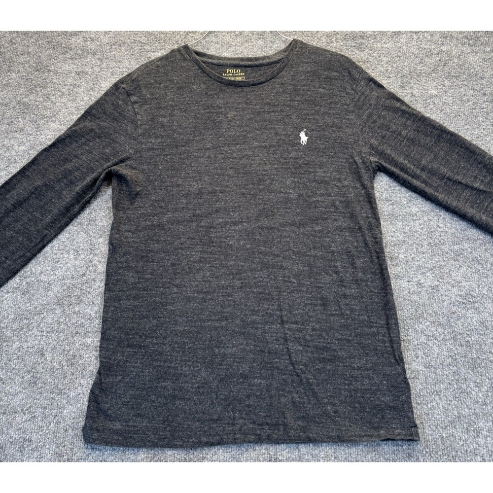 Polo Ralph Lauren Men's Small Gray Heather Long Sleeve T-Shirt Pony Logo
